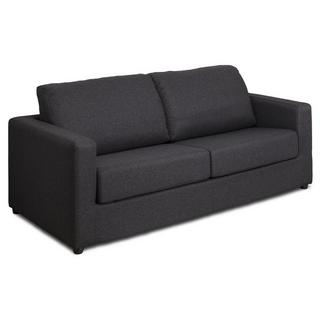 Vente-unique Schlafsofa mit Matratze 3-Sitzer - Stoff - Anthrazit - Liegefläche 140 cm - Matratze 14 cm - DONETO  