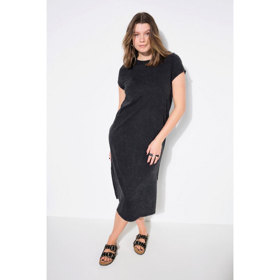 Studio Untold Abito midi di jersey Taglio svasato Acid Wash  