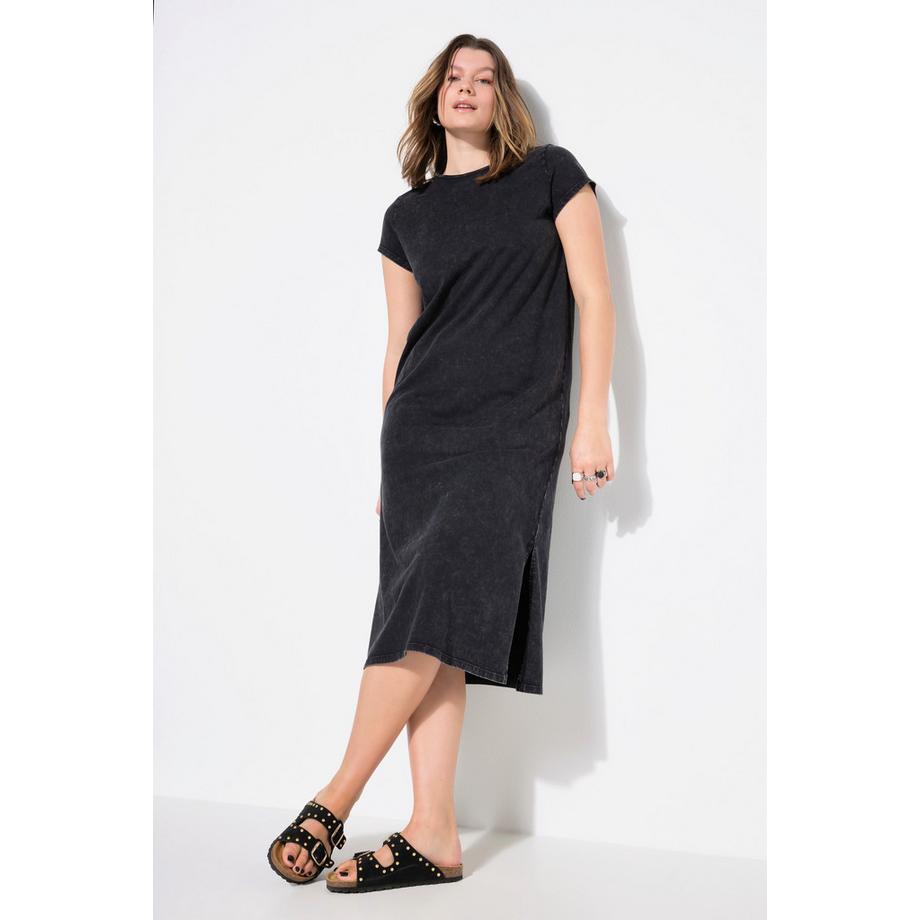 Studio Untold Abito midi di jersey Taglio svasato Acid Wash  