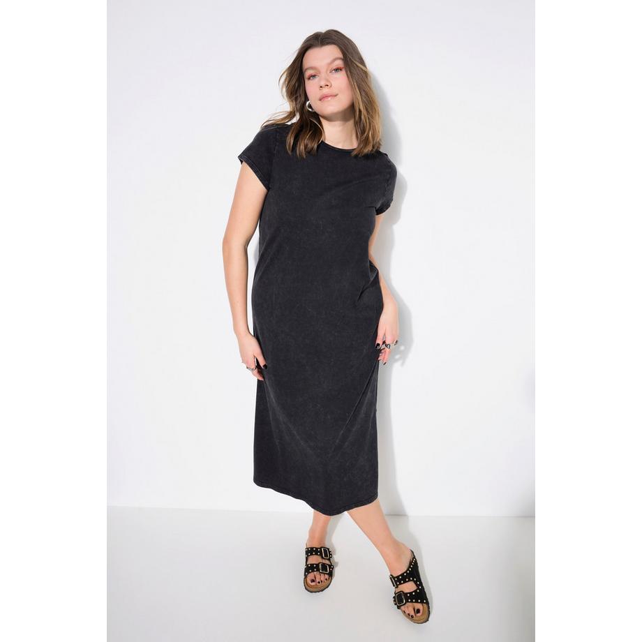 Studio Untold Abito midi di jersey Taglio svasato Acid Wash  