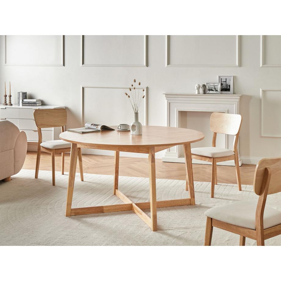 Beliani Tavolo da pranzo en Fibra a media densità (MDF) Retrò WAIPORI  