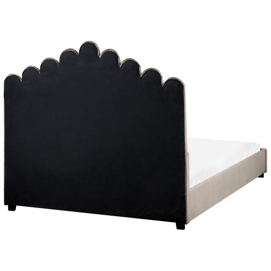 Beliani Wasserbett aus Samtstoff  VINCENNES  