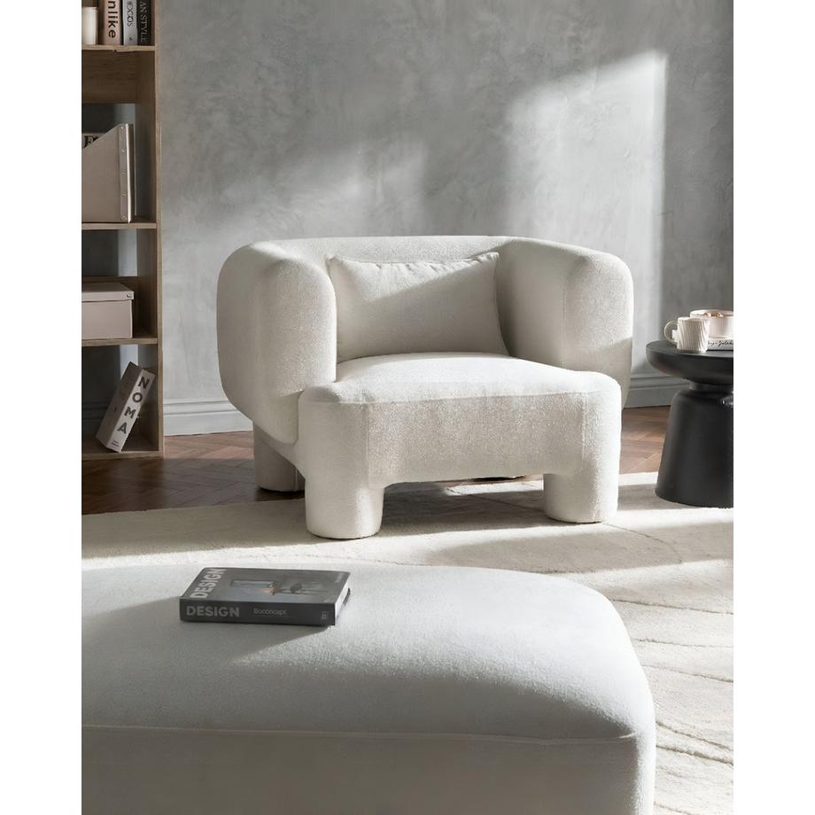 Beliani Fauteuil en Tissu Rétro HOGBO  