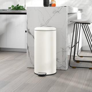 Northio Mülleimer 30L Treteimer Kosmetikeimer Abfalleimer mit Deckel und Fußpedal, Müllbehälter mit Inneneimer, für Wohnzimmer, Büro, Metall, 36 x 30 x 63,5 cm  