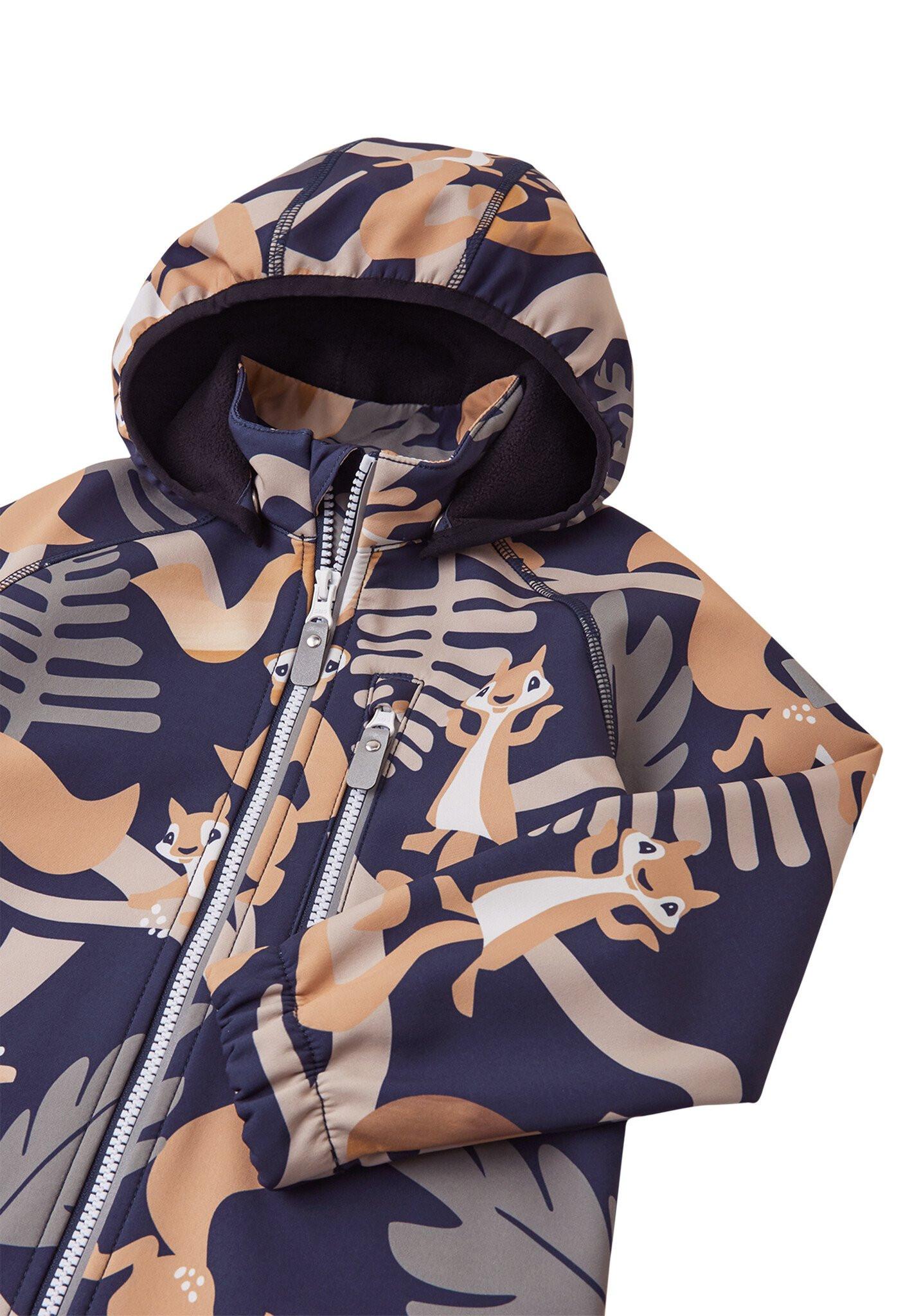 Reima  Kinder Softshell Jacke Vantti Navy print 