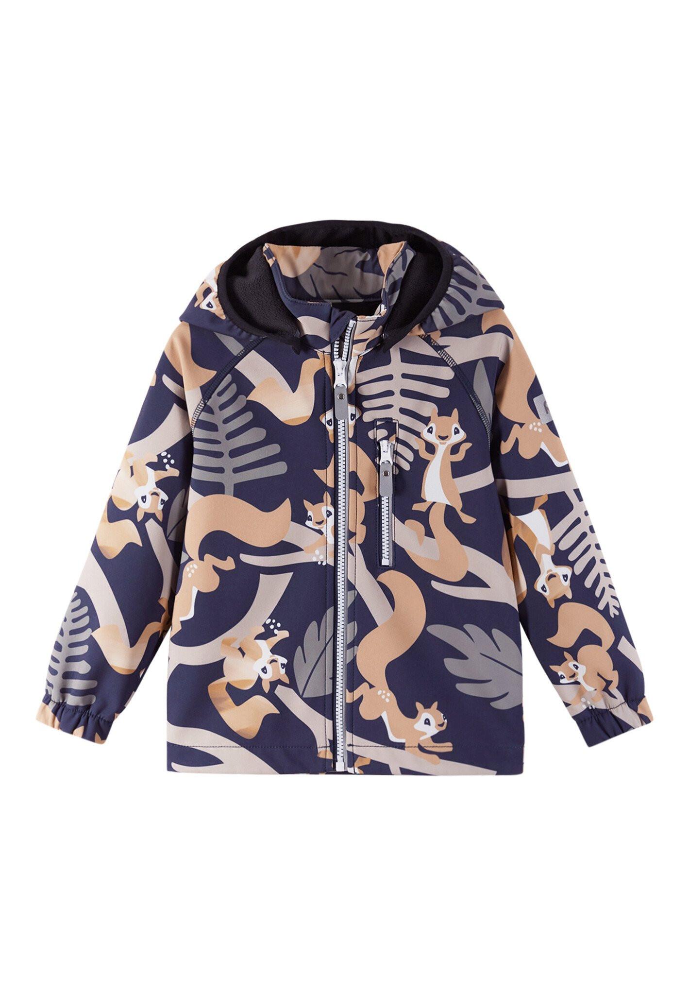 Reima  Kinder Softshell Jacke Vantti Navy print 