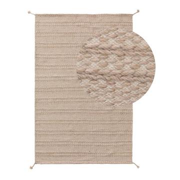 Tappeto realizzato con materiale riciclato Rene Beige