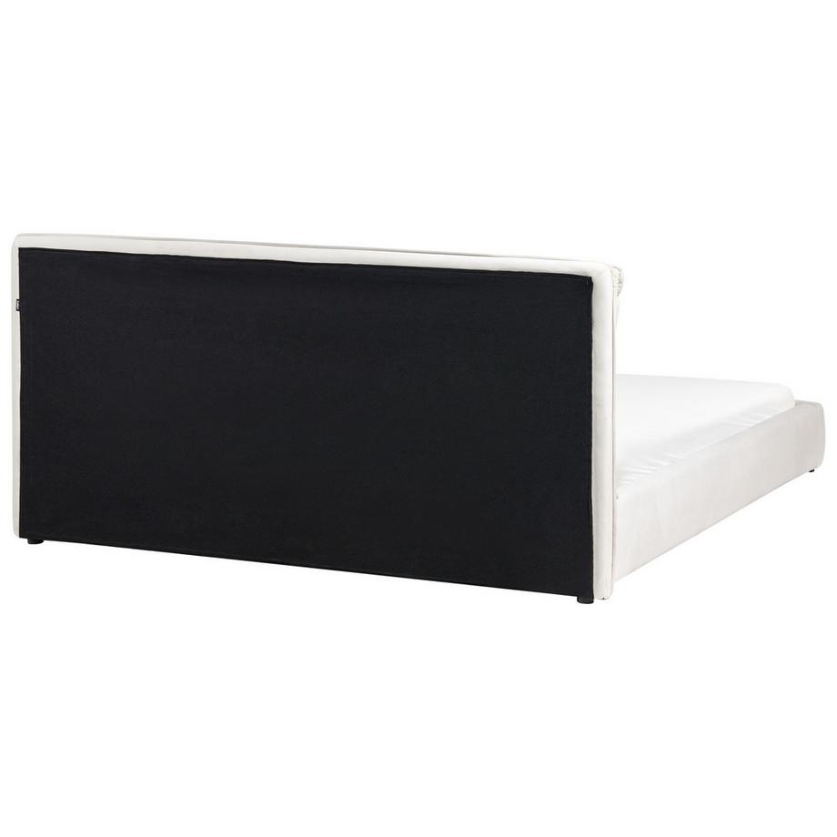 Beliani Lit avec sommier en Tissu Scandinave BAJONNA  