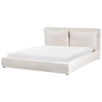 Lit avec sommier en Tissu Scandinave BAJONNA