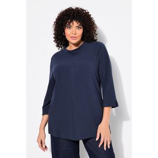 Ulla Popken  Sweatshirt, Querrippen, Stehkragen, 3/4-Arm 