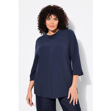 Sweatshirt, Querrippen, Stehkragen, 3/4-Arm