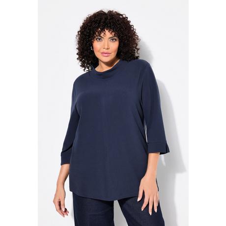 Ulla Popken  Sweatshirt, Querrippen, Stehkragen, 3/4-Arm 