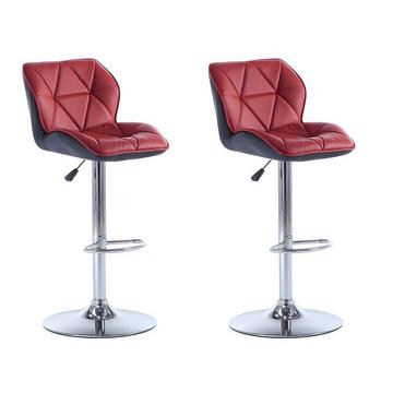 Lot de 2 tabourets de bar CALVIN Simili Hauteur Ajustable