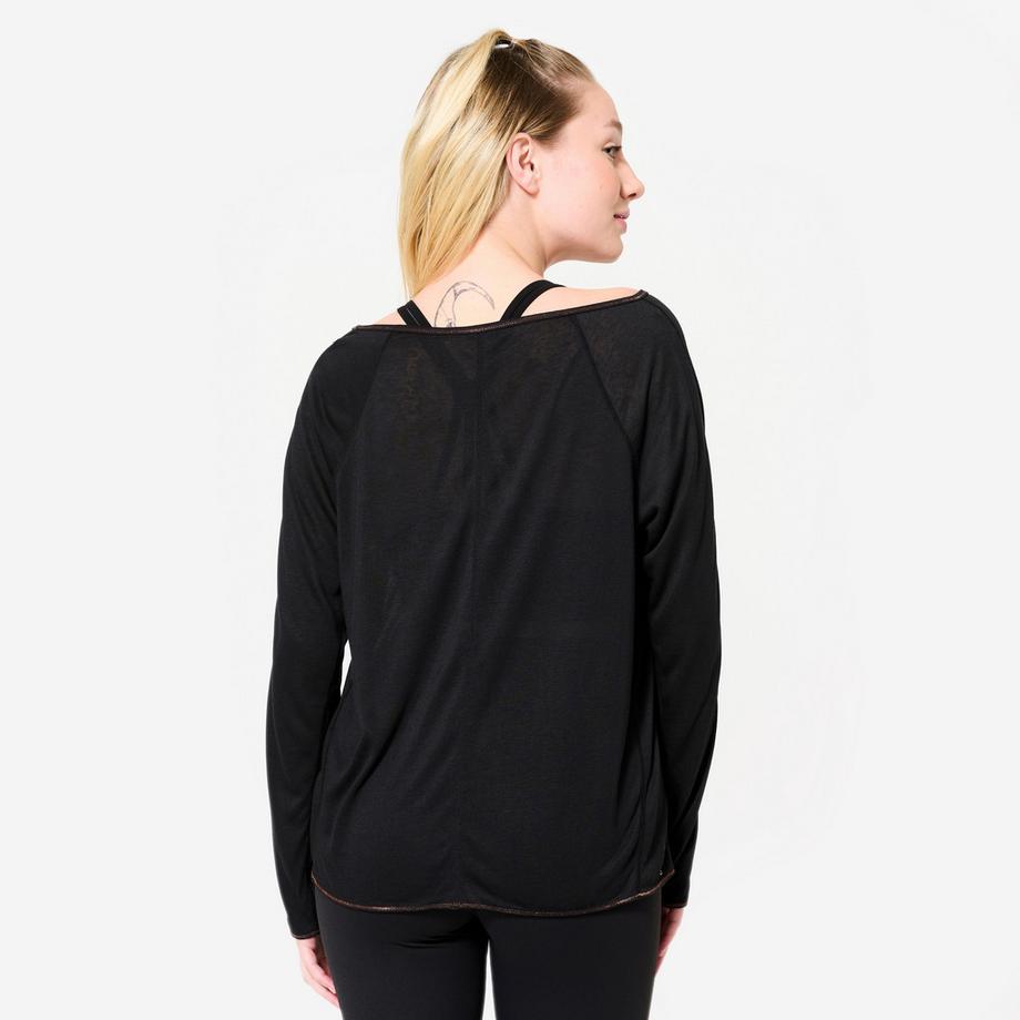 DOMYOS  T-shirt da ballo donna modern jazz dance maniche lunghe 