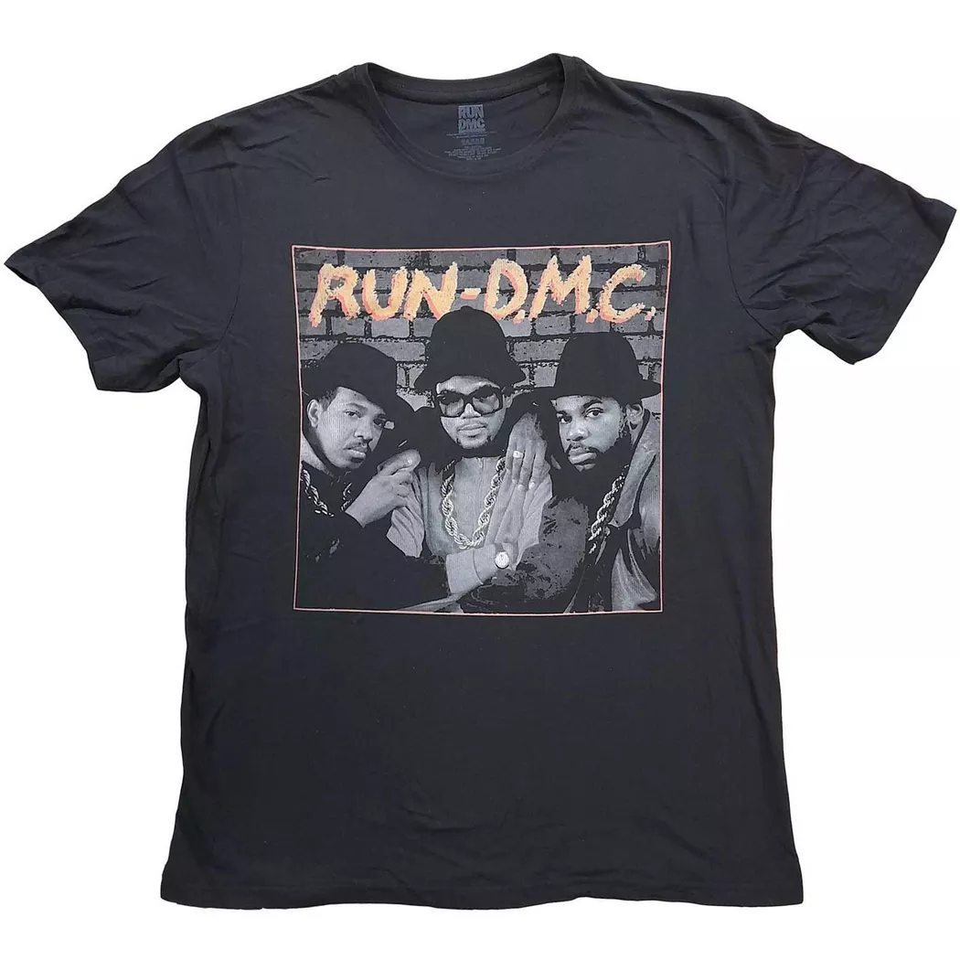Run DMC - B&W Photo TShirt, für Damen, Schwarz, Größe L