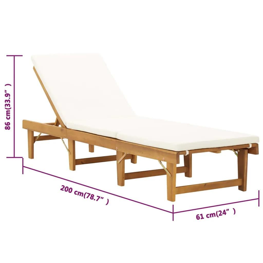 VidaXL Sonnenliege akazienholz  