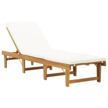 Chaise longue bois d'acacia