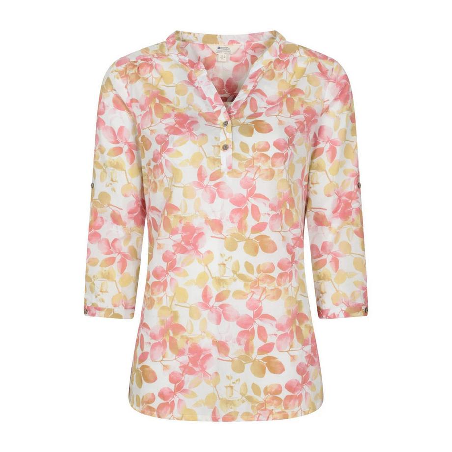 Blouse Manches ¾ Motiftyle Imprimé Feuille Petra