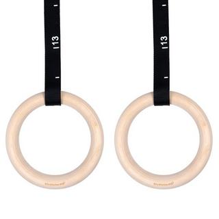 GladiatorFit  Anneaux de gymnastique - crosstraining en bois Ø 32mm + sangles réglables GladiatorFit 