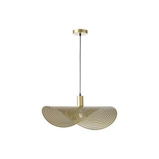 Vente-unique Suspension courbée design en métal - L. 60 x P. 41 cm - Doré - LUCENA  