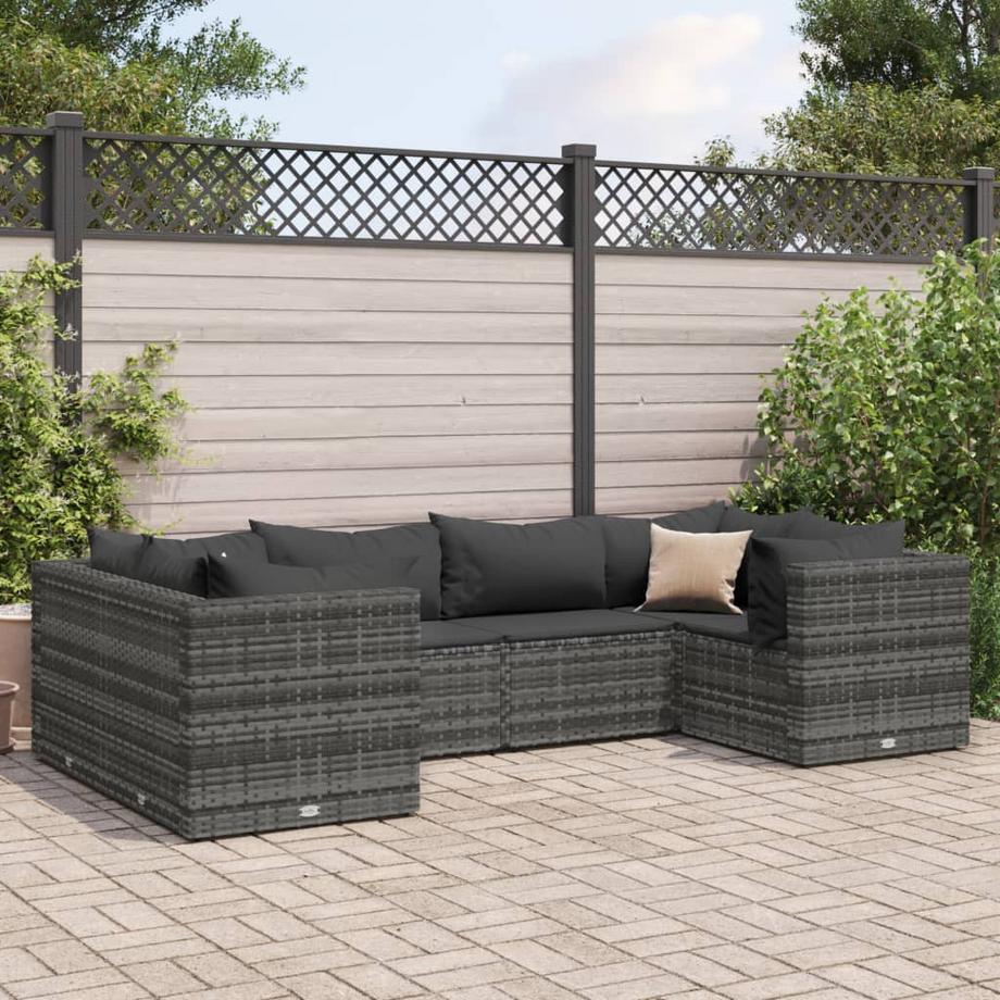 VidaXL set salotto da giardino Polirattan  