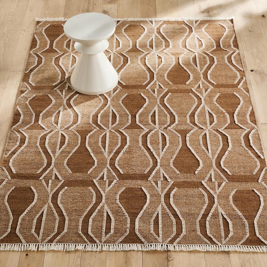 Handgewebter Teppich Kalah aus Wolle