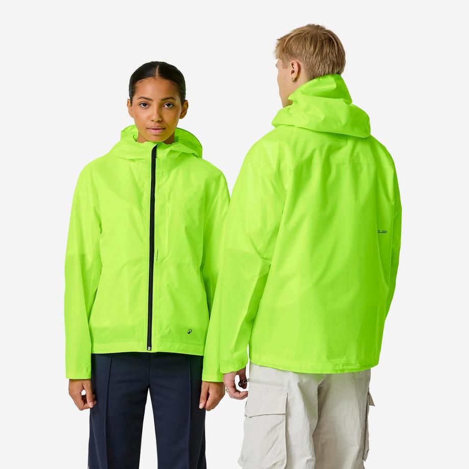 BTWIN  Velo-Regenjacke Sichtbarkeit Tag 120 Unisex, neongelb 