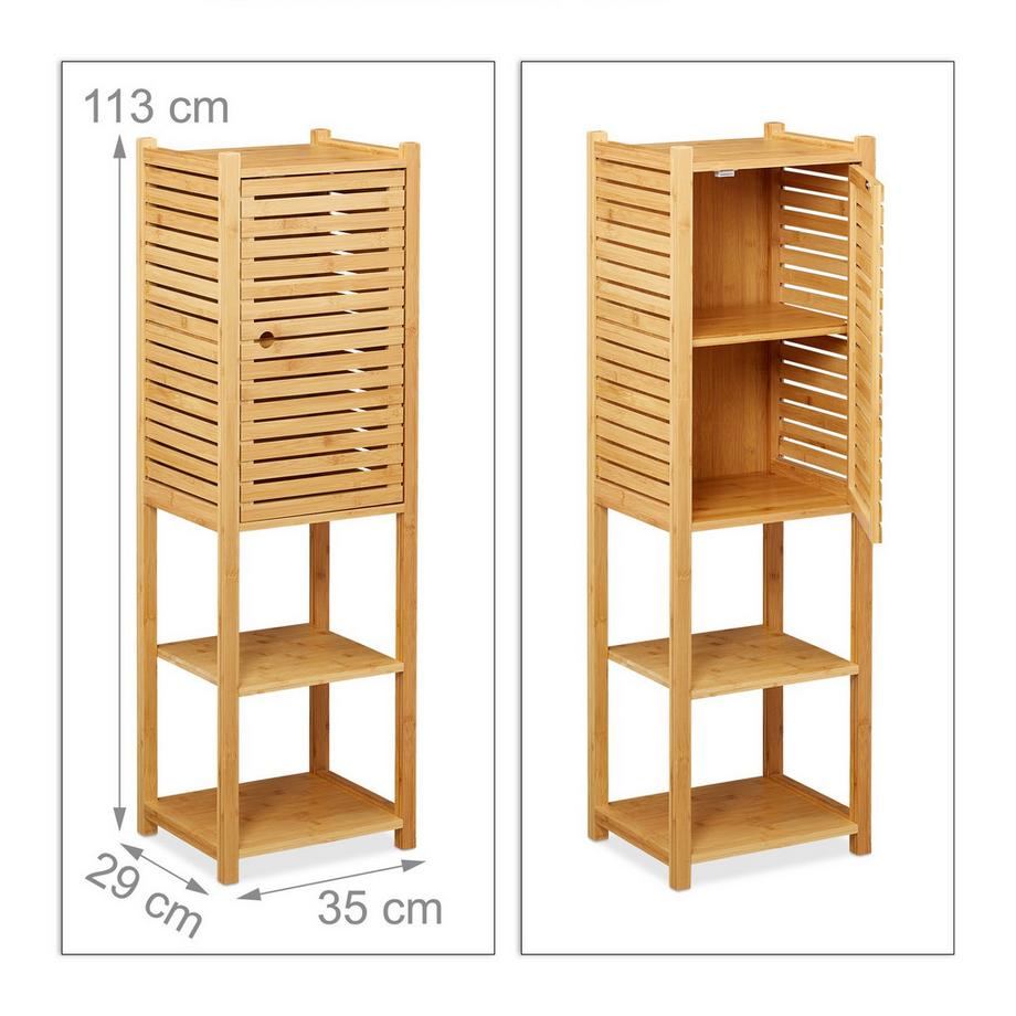 Northio Bambus Badezimmerregal mit 2 Ablagen  