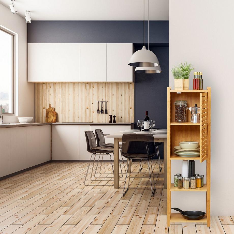 Northio Bambus Badezimmerregal mit 2 Ablagen  