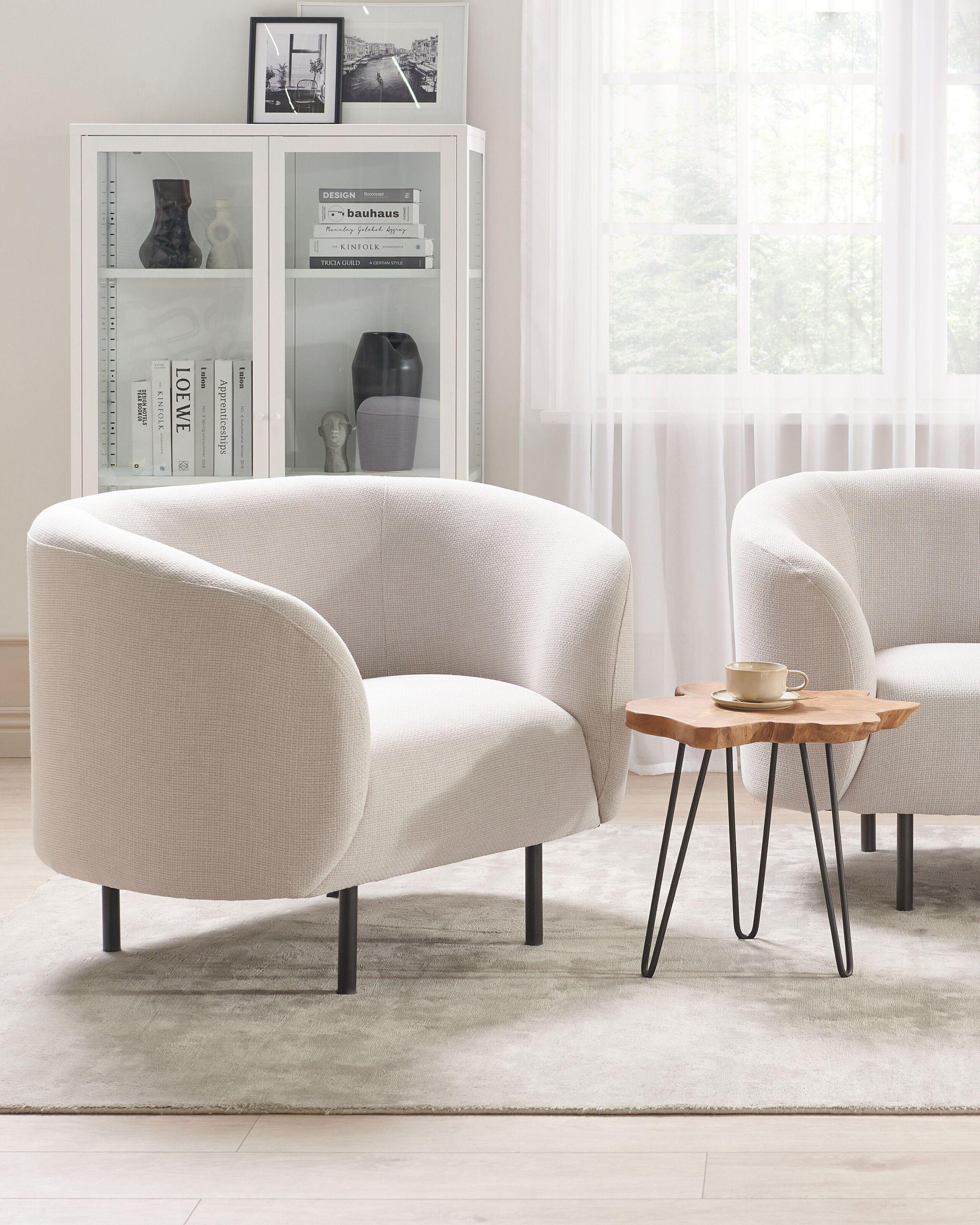 Beliani Fauteuil en Polyester Traditionnel LOEN  