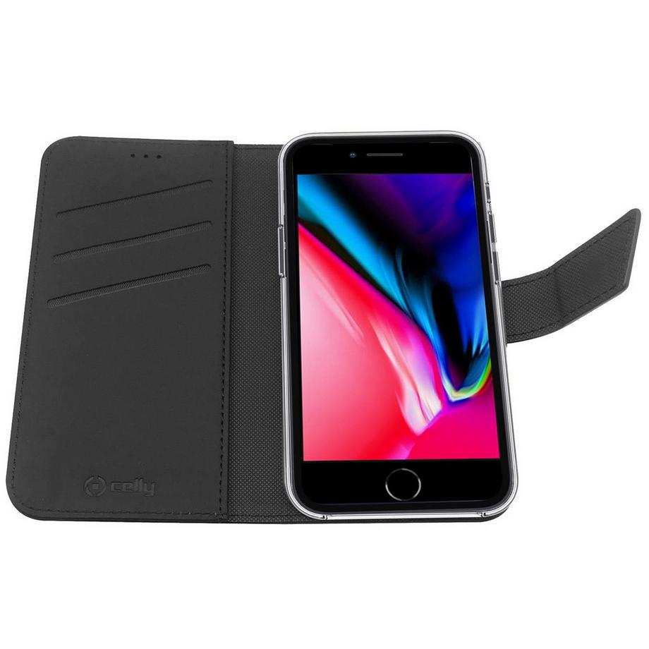 Celly  Brieftaschenhülle iPhone 7/8/SE 2020/SE 2022 Schwarz 
