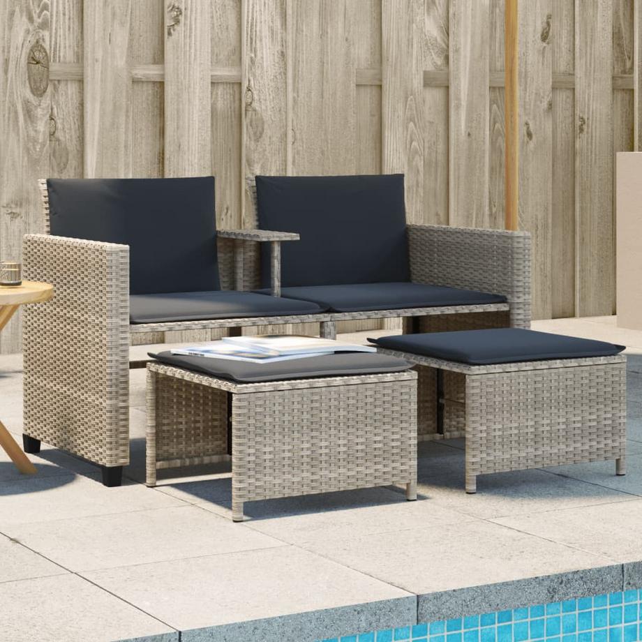 VidaXL divano da giardino Polirattan  