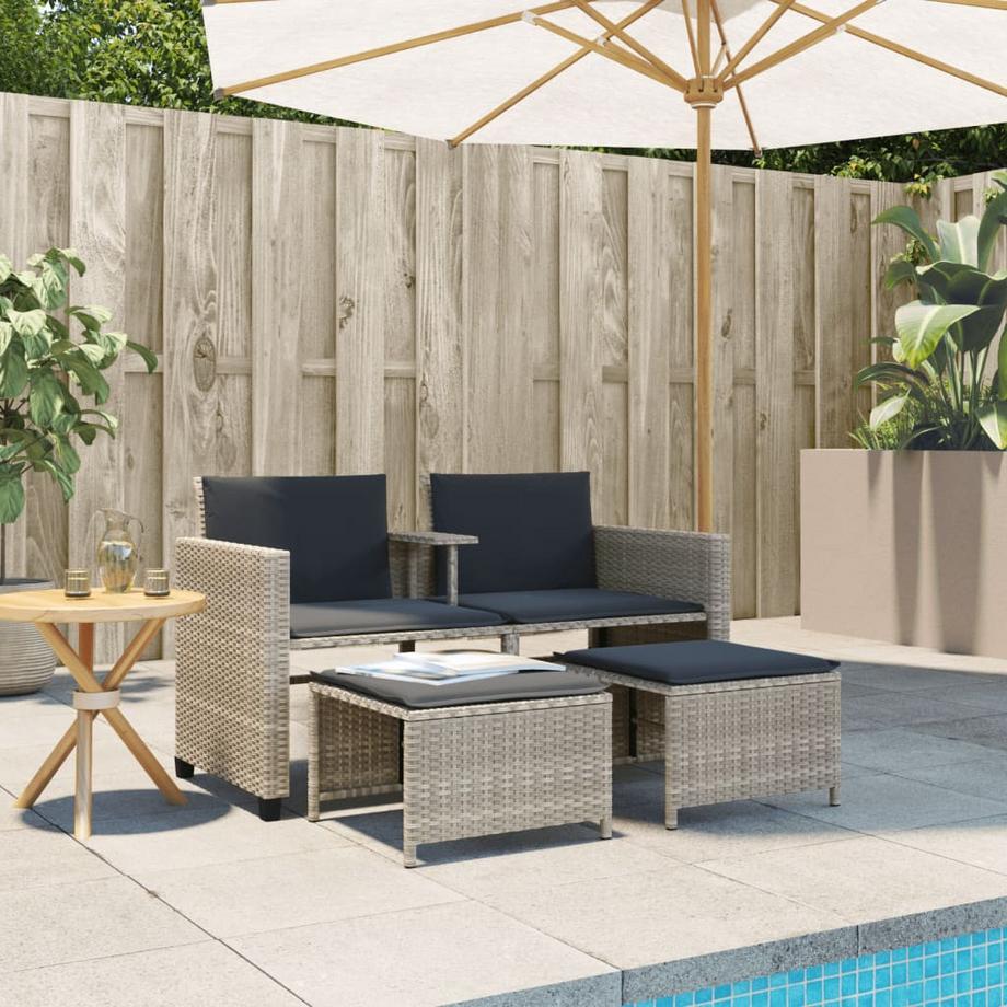 VidaXL divano da giardino Polirattan  