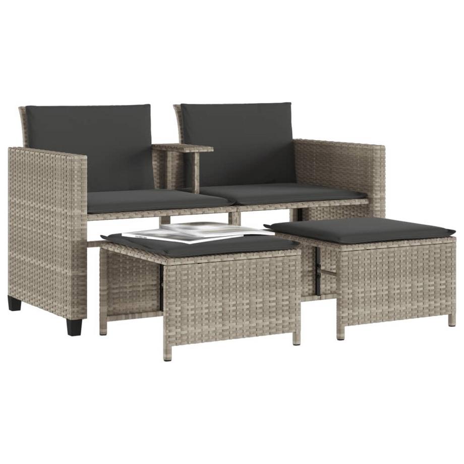 VidaXL divano da giardino Polirattan  
