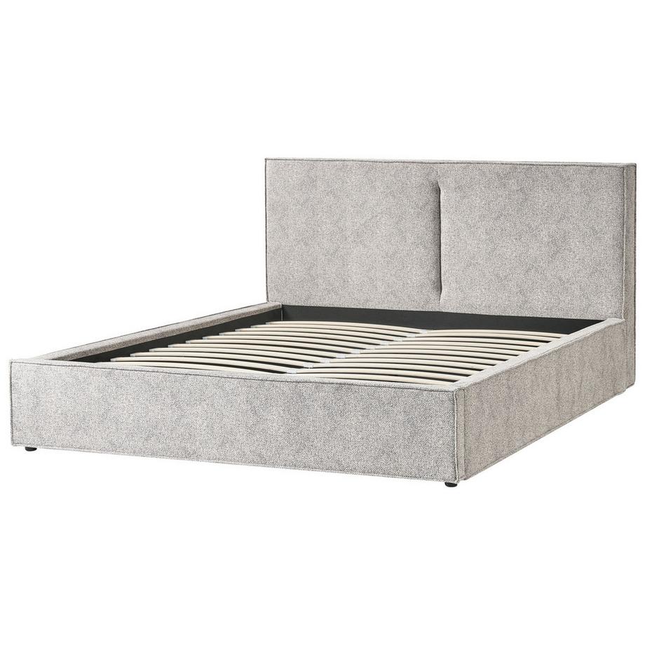 Beliani Lit ottoman en Velours tricoté Scandinave MOISSAC  