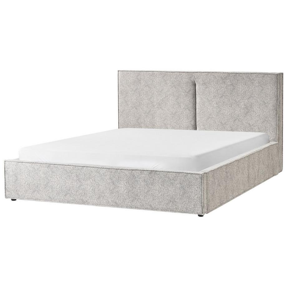 Beliani Lit ottoman en Velours tricoté Scandinave MOISSAC  