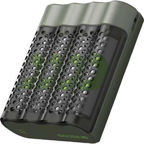 GP Batteries  USB-Modell Ladegerät GP M452, inkl. 4 x RECYKO AA Akku 2600 mAh 