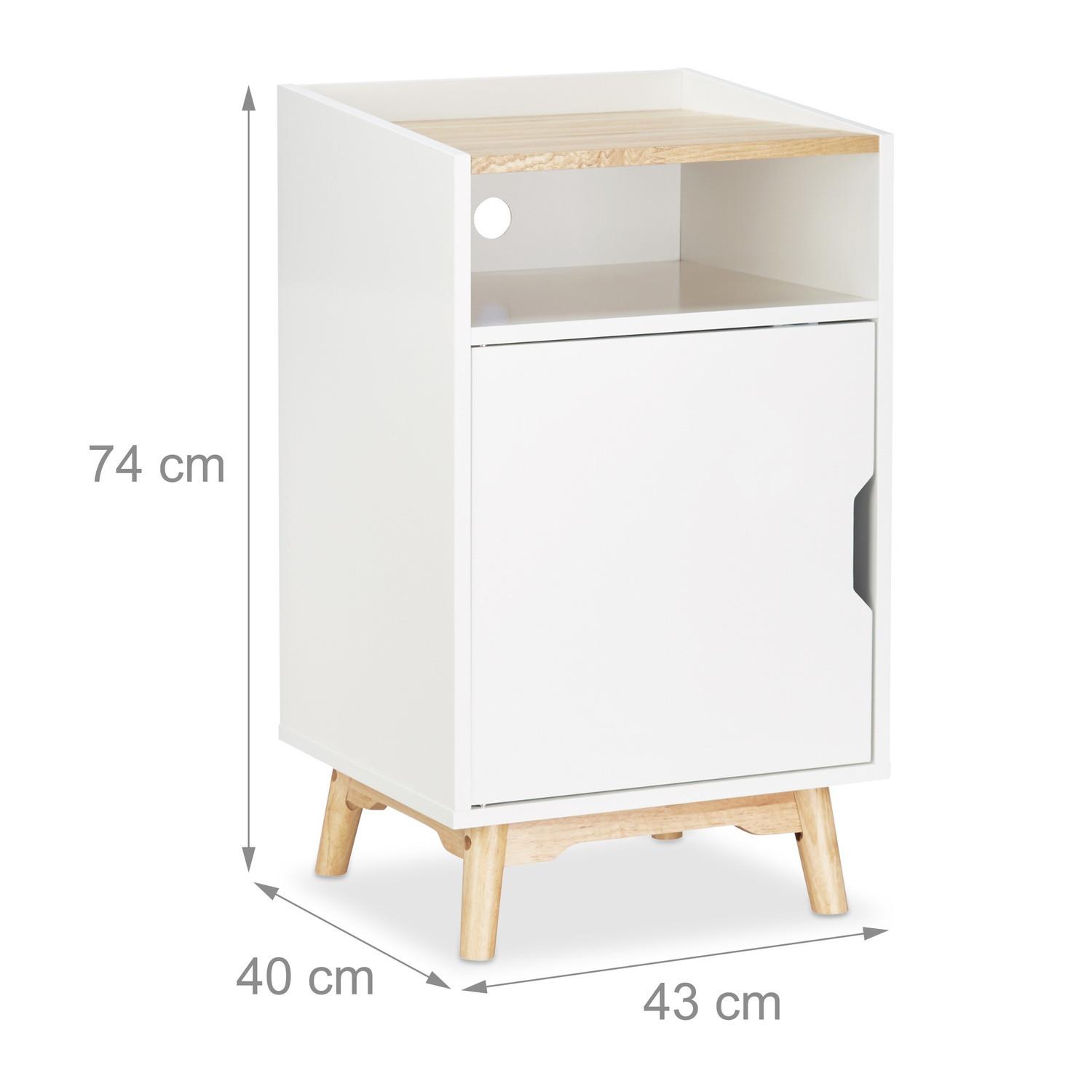 B2X Table de chevet blanche  