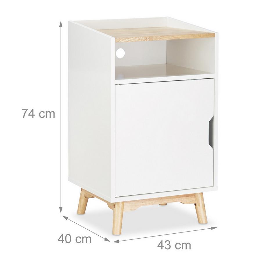 B2X Table de chevet blanche  