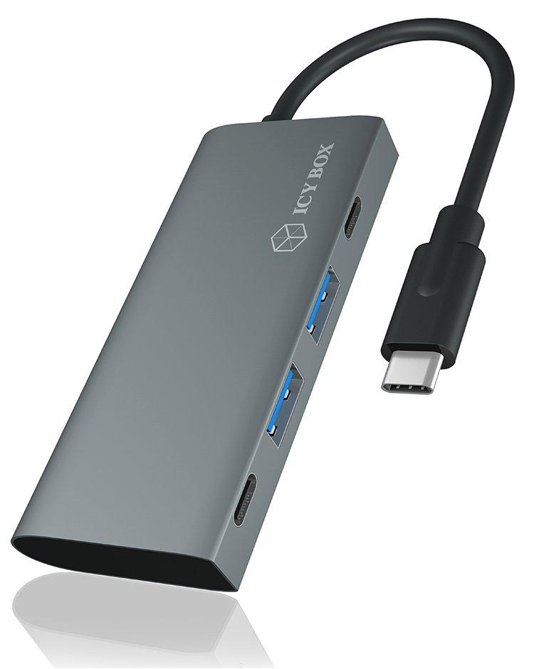 RaidSonic  IB-HUB1428-C31 USB 3.2 Gen 2 (3.1 Gen 2) Type-C 10000 Mbit/s Antracite, Nero 