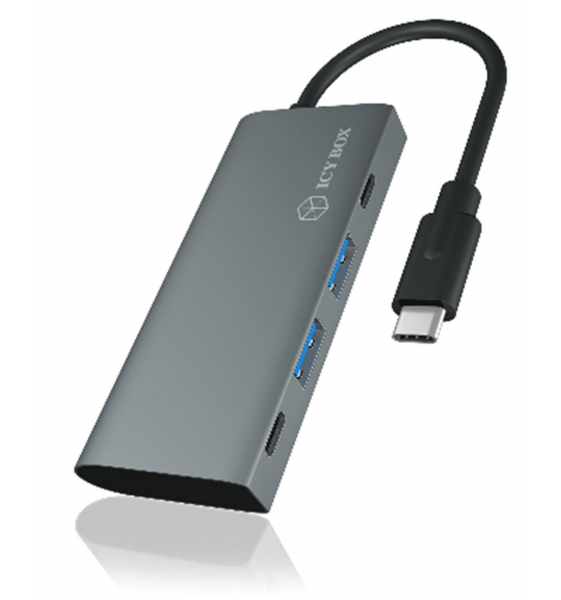 RaidSonic  IB-HUB1428-C31 USB 3.2 Gen 2 (3.1 Gen 2) Type-C 10000 Mbit/s Antracite, Nero 