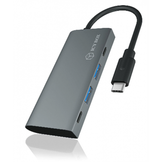 RaidSonic  IB-HUB1428-C31 USB 3.2 Gen 2 (3.1 Gen 2) Type-C 10000 Mbit/s Antracite, Nero 