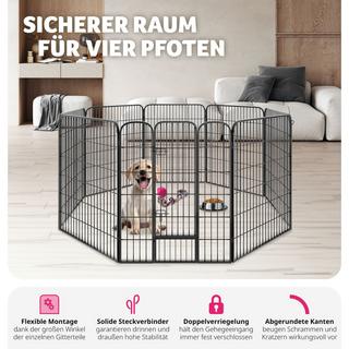 Tectake  Welpenauslauf 8-eckig 