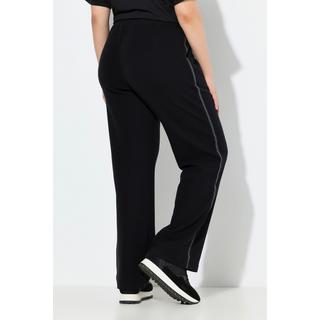 Ulla Popken Pantalon de jogging large Ottoman taille élastique réfléchissant  