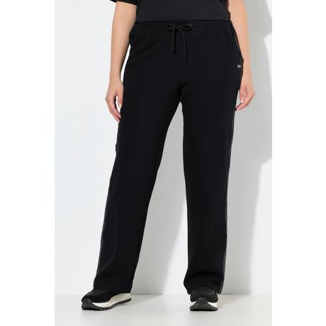 Ulla Popken Pantalon de jogging large Ottoman taille élastique réfléchissant  
