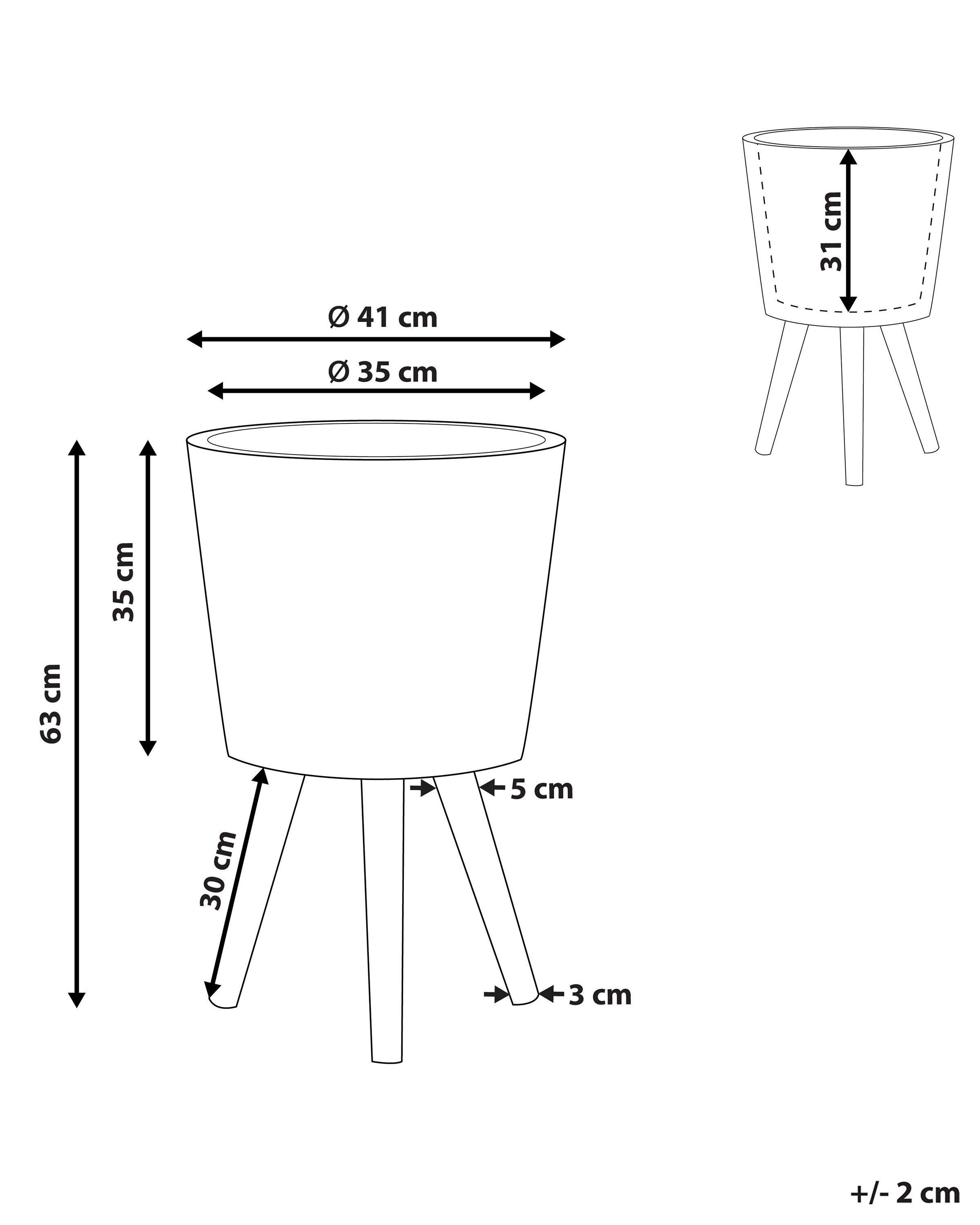 Beliani Vaso per piante en Ossido di Magnesio Boho ARTA  