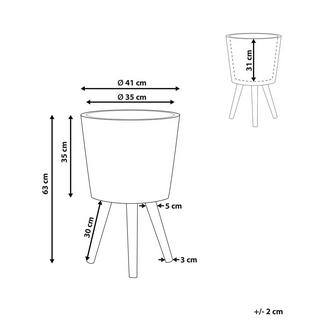 Beliani Cache-pot en Oxyde de magnésium Boho ARTA  