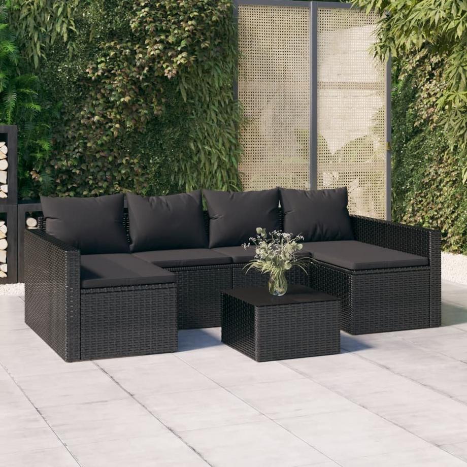 VidaXL set salotto da giardino Polirattan  
