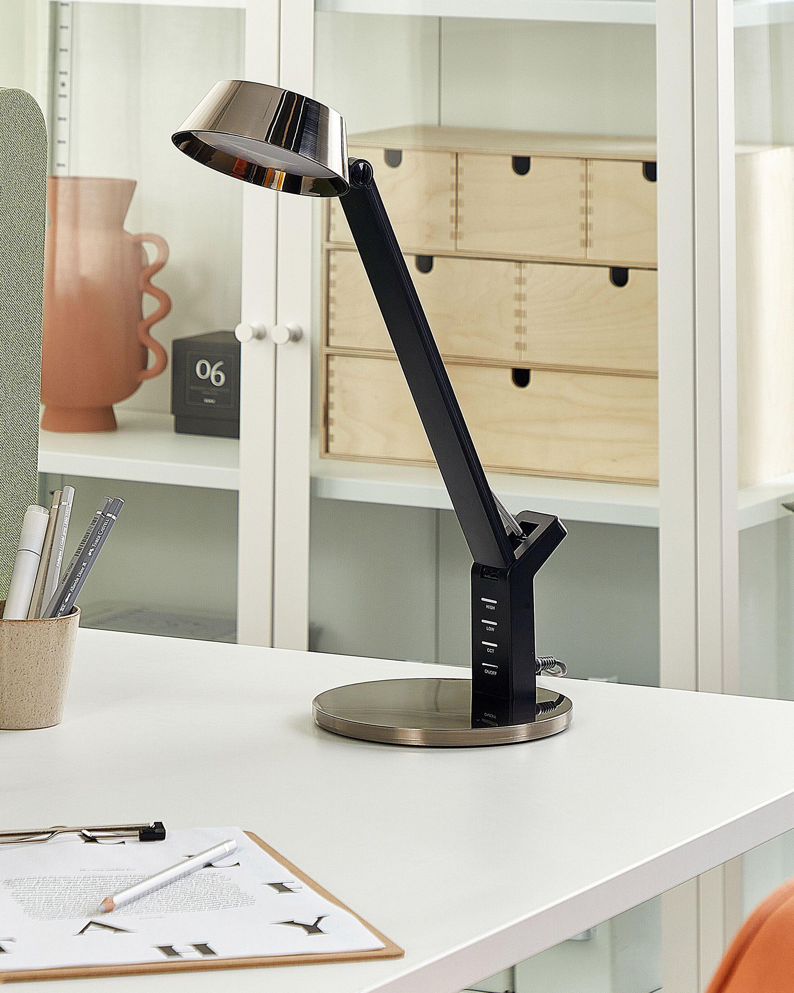 Beliani Lampe de bureau en Acier Moderne CHAMAELEON  