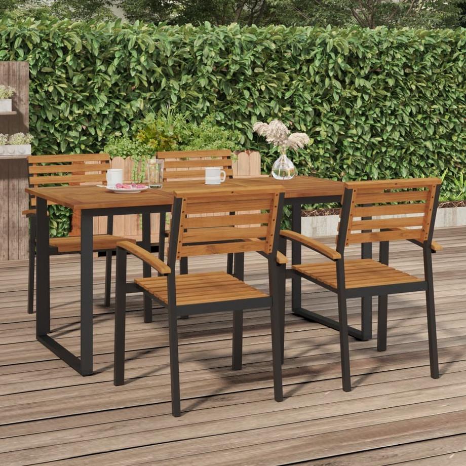 VidaXL Table de jardin bois d'acacia  